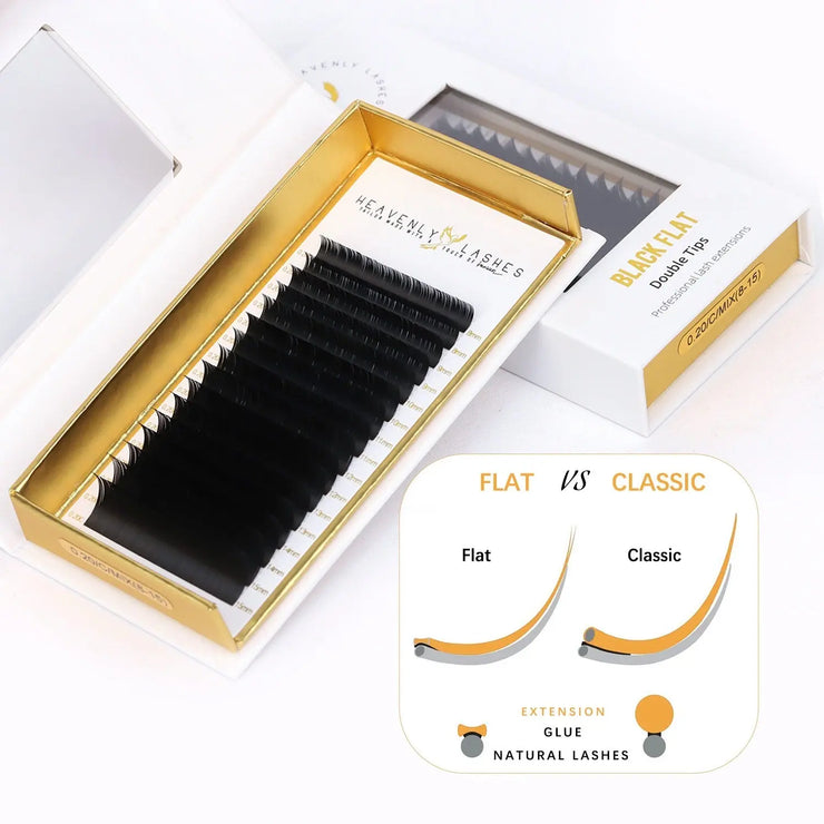 Black Flat *Double Tips* Heavenly lashes