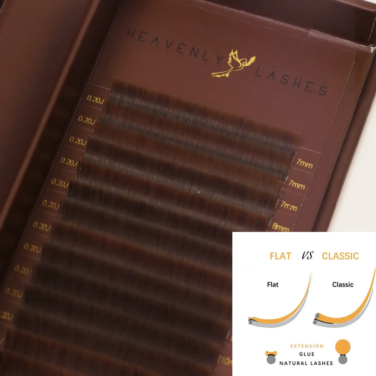 Bottom lashes Cocoa Flat * Double Tips* Heavenly Lashes