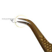 J curve Fiber grip Fanning Lash Tweezers Heavenly lashes