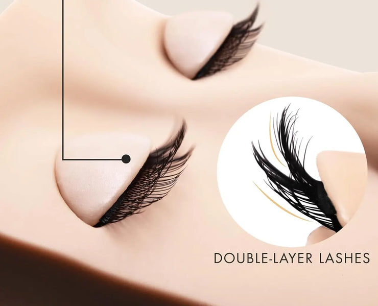 Practice double layer lids Heavenly lashes