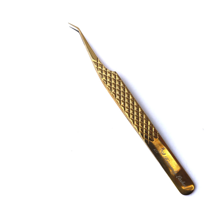 Angled 45° Fiber tip tweezers Heavenly lashes