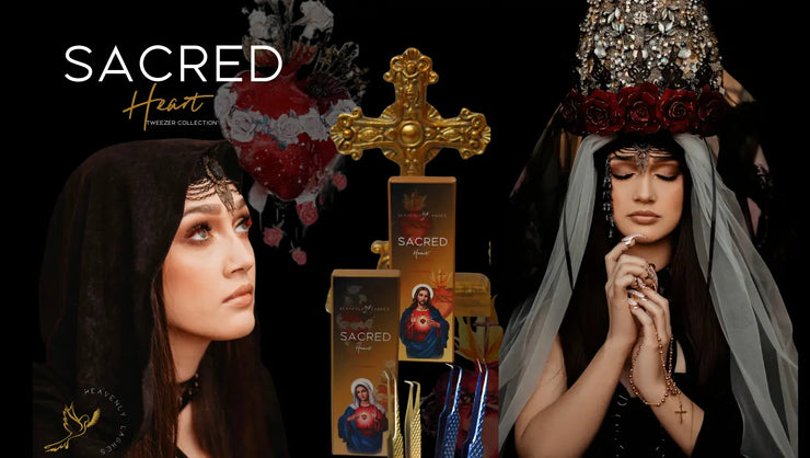 Sacred Heart Tweezer collection Heavenly lashes
