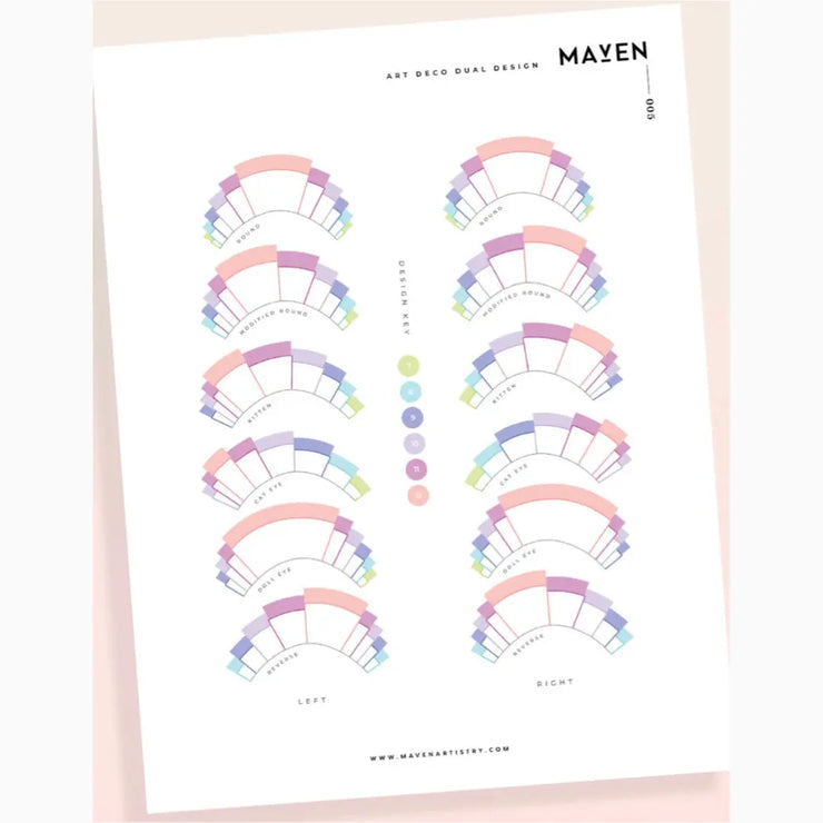 Art Deco Dual Design Practice Chart - No. 005 Maven Artistry