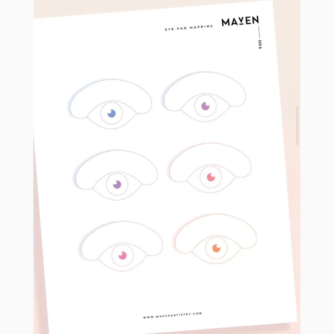 Eye Pad Mapping Practice Chart - No. 004 - Heavenly lashes – Heavenly ...