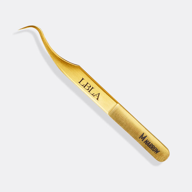 Satin Gold M Narrow Tweezer Lbla