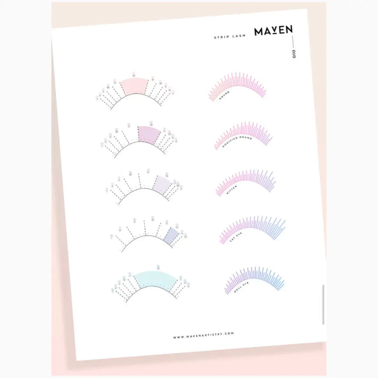 Strip Lash Practice Chart - No. 010 Maven